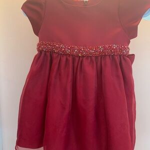 Cinderella Red Kids Dress with Beaded Detail
